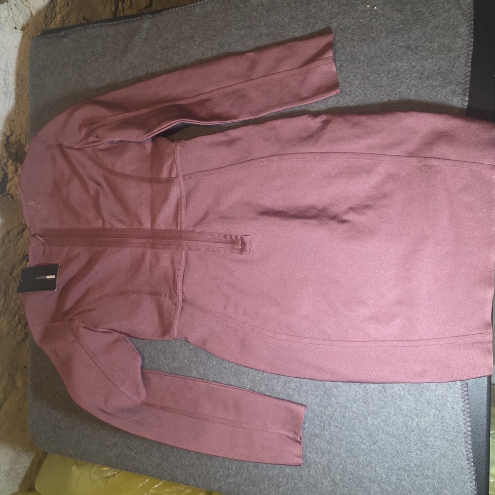 Landway Fleece Rose Color Full Zip Mock Neck Lake Of The Ozarks Jacket Medium B1